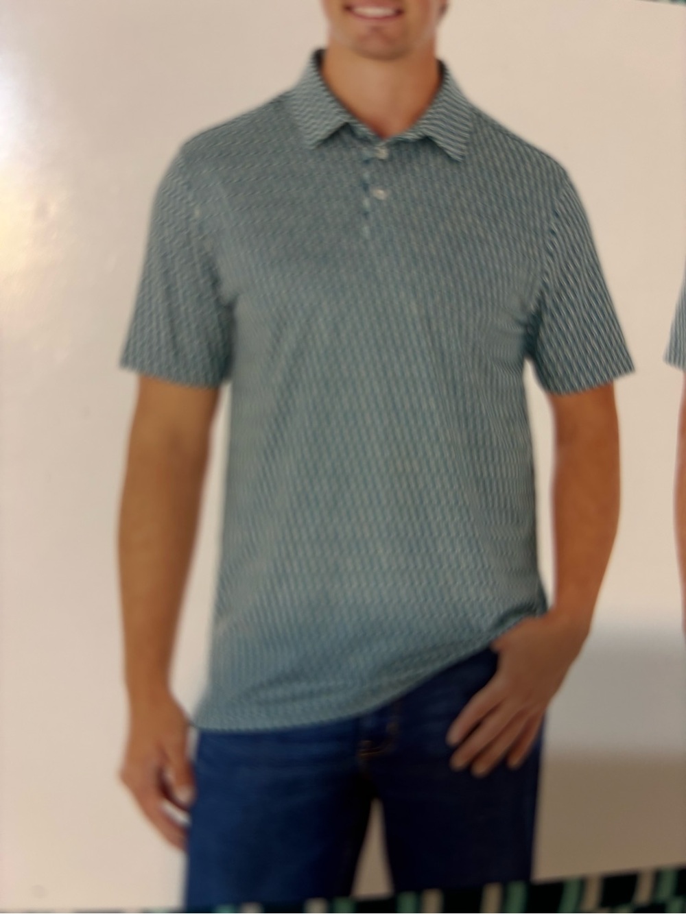 Men's 4XL Performance Short Sleeve Polo Shirt in Teal Pattern
Members Mark